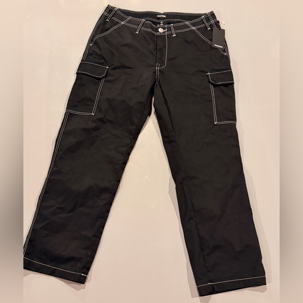 True Religion Black Cargo Pants